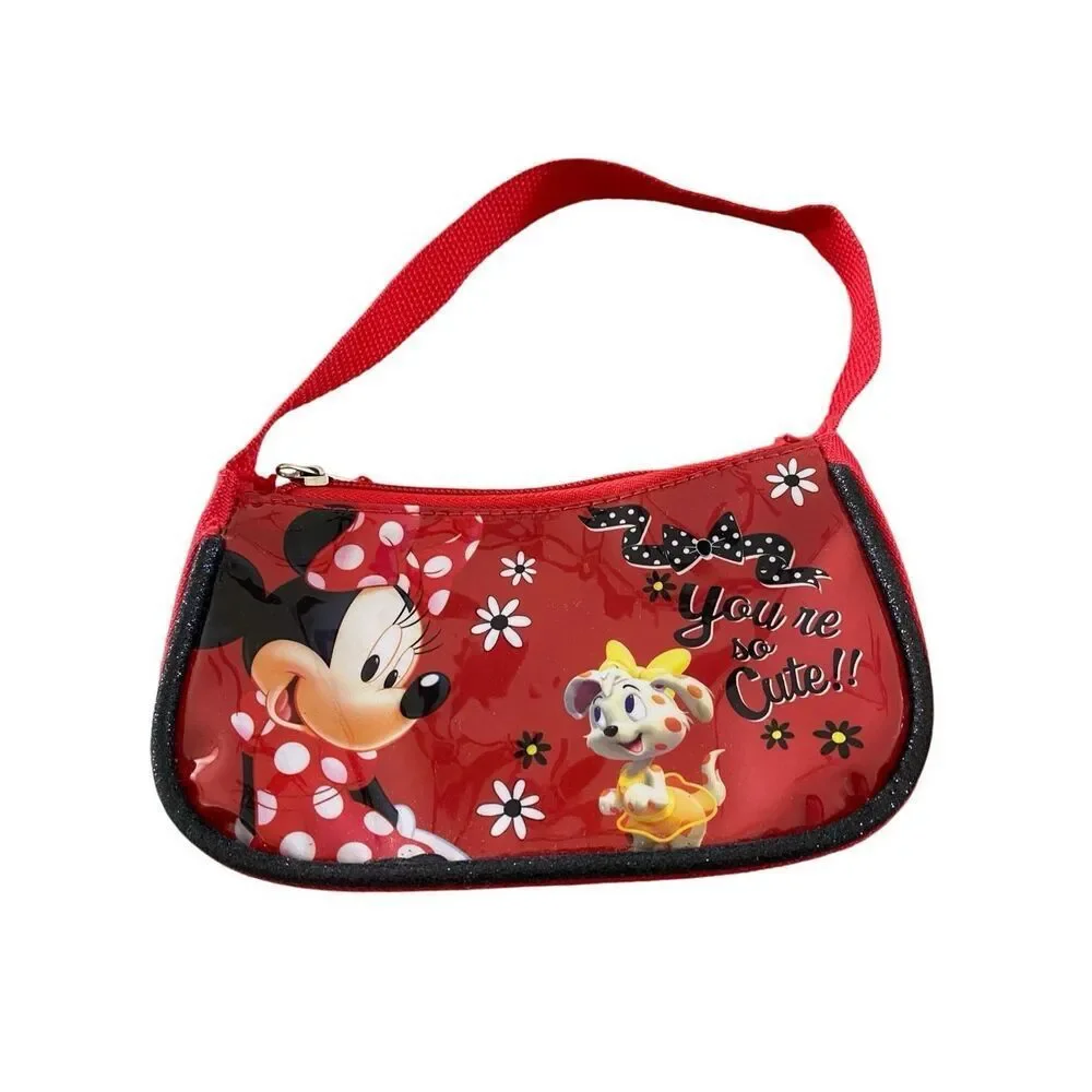 Lot Of 2 Disney Minnie Mouse Mini Purse Cosmetic Bag